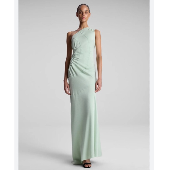 ALC Paige One Shoulder Dress in Mint.